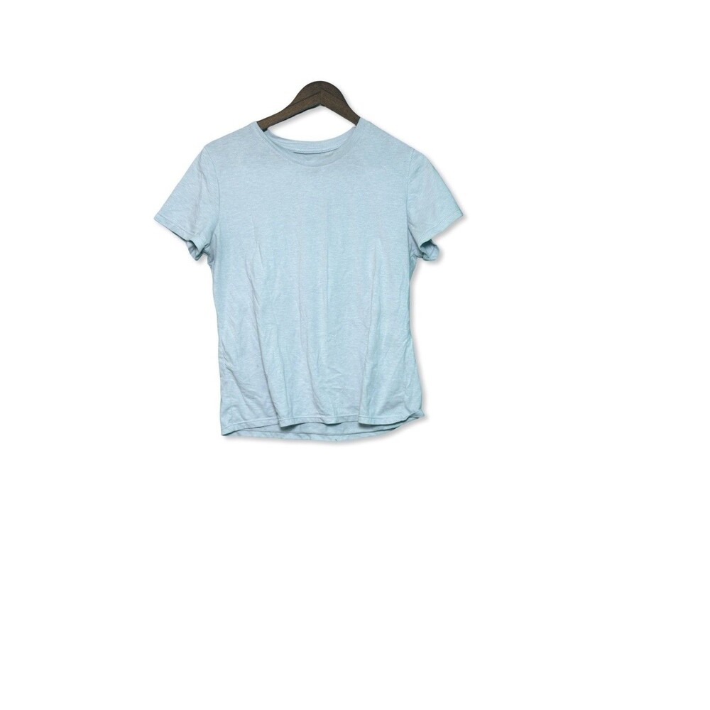 32 Degrees Cool Workout Tee Heather Blue Athletic Short Sleeve Cotton Blend